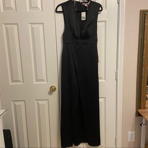 Long Black Dress w/ Front Slit